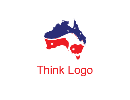 negative spacing kangaroo in Australian continent