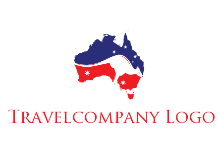 negative spacing kangaroo in Australian continent