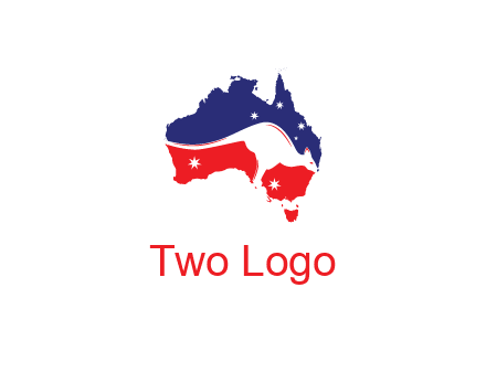 negative spacing kangaroo in Australian continent