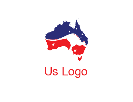 negative spacing kangaroo in Australian continent
