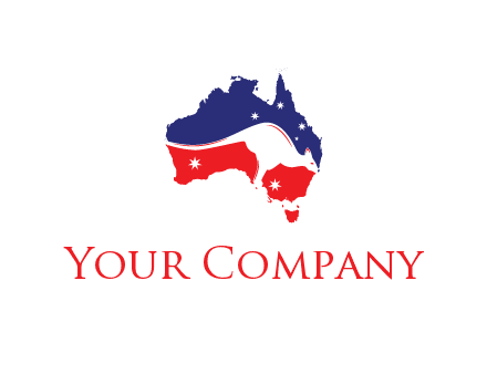 negative spacing kangaroo in Australian continent