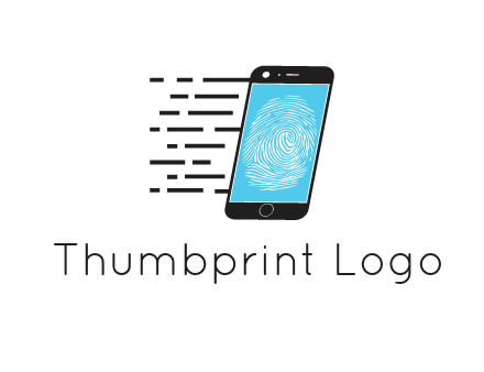 mobile phone with finger print and speedy lines