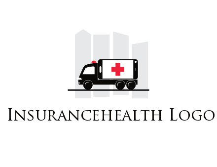buildings behind ambulance van