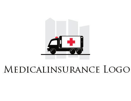 buildings behind ambulance van