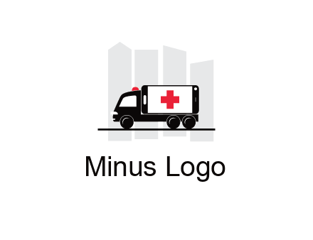 buildings behind ambulance van