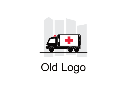 buildings behind ambulance van