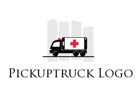 buildings behind ambulance van
