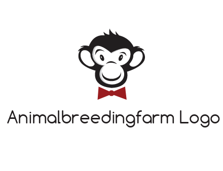 monkey wearing bow tie
