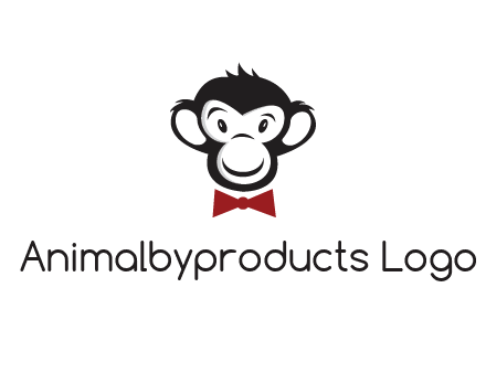 monkey wearing bow tie
