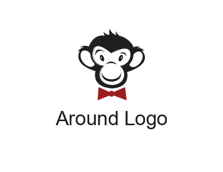 monkey wearing bow tie