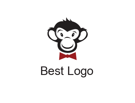 monkey wearing bow tie