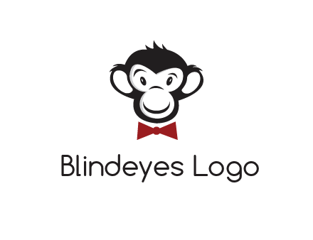 monkey wearing bow tie