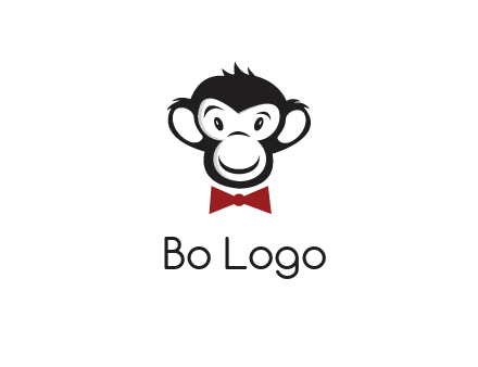 monkey wearing bow tie
