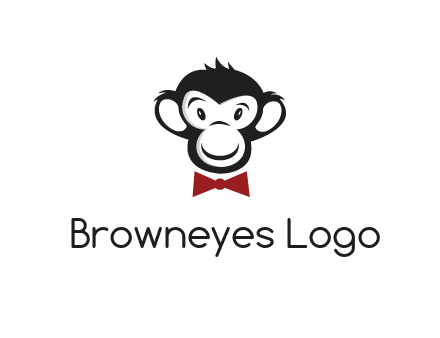 monkey wearing bow tie