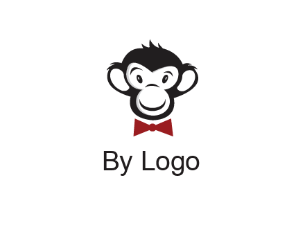 monkey wearing bow tie