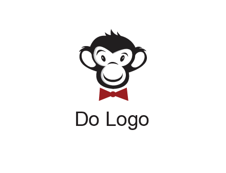 monkey wearing bow tie