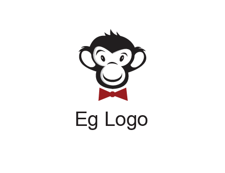monkey wearing bow tie