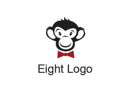 monkey wearing bow tie