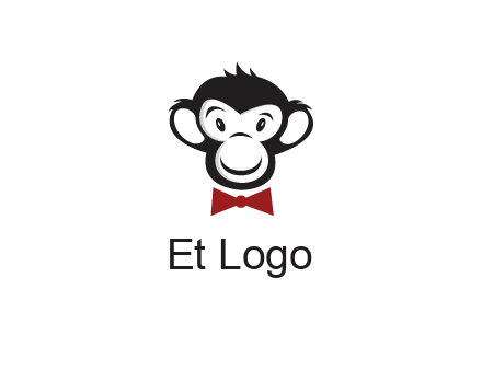 monkey wearing bow tie