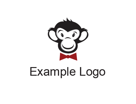 monkey wearing bow tie