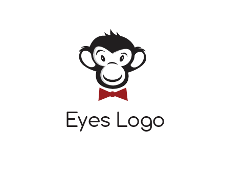 monkey wearing bow tie