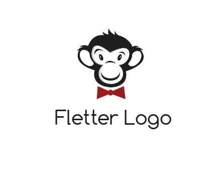 monkey wearing bow tie