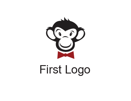 monkey wearing bow tie