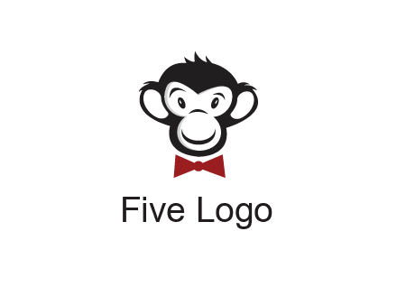 monkey wearing bow tie