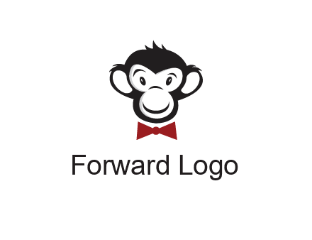 monkey wearing bow tie