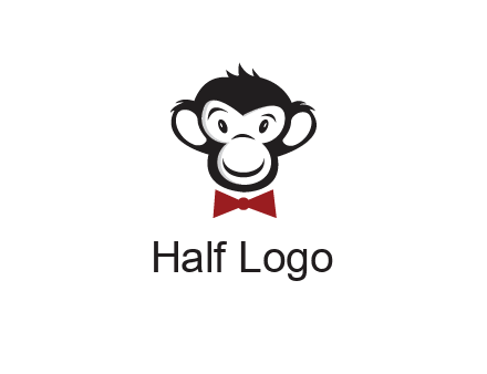monkey wearing bow tie