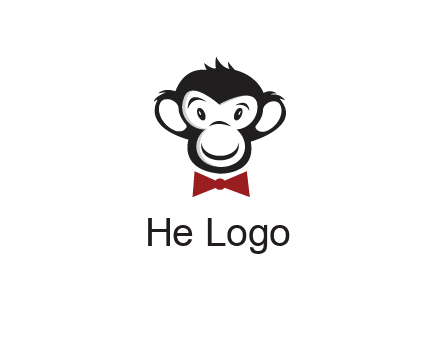 monkey wearing bow tie