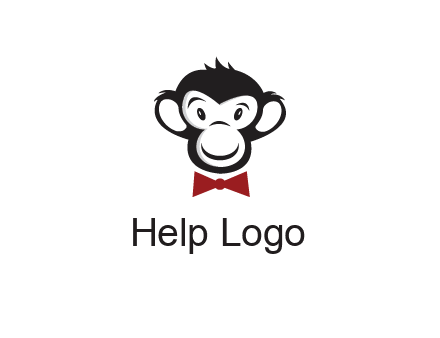 monkey wearing bow tie