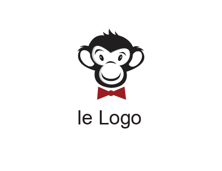 monkey wearing bow tie