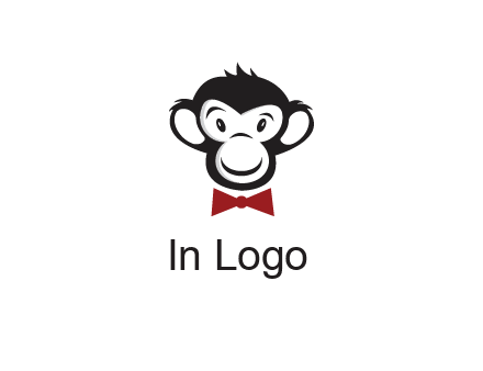 monkey wearing bow tie