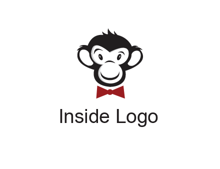 monkey wearing bow tie