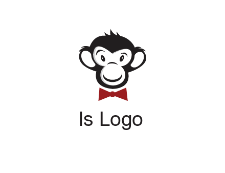 monkey wearing bow tie