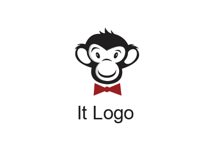 monkey wearing bow tie