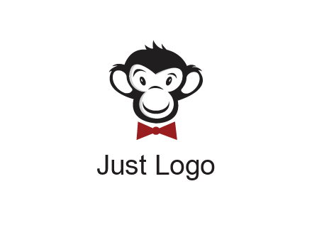 monkey wearing bow tie