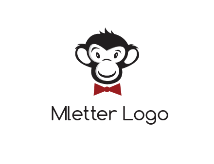 monkey wearing bow tie