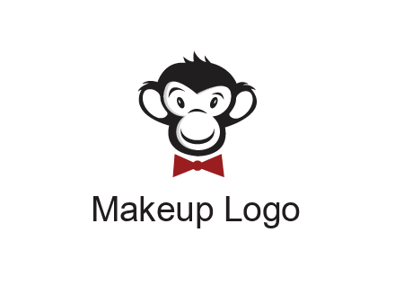 monkey wearing bow tie