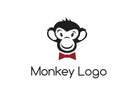 monkey wearing bow tie