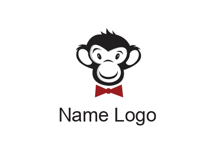monkey wearing bow tie