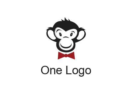 monkey wearing bow tie