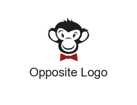 monkey wearing bow tie