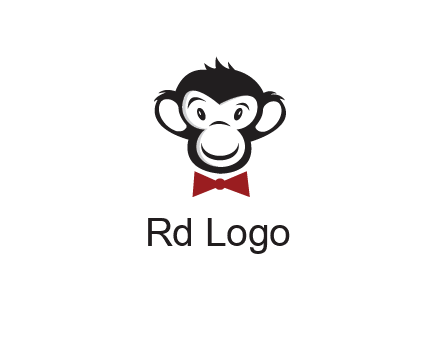 monkey wearing bow tie