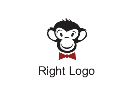 monkey wearing bow tie