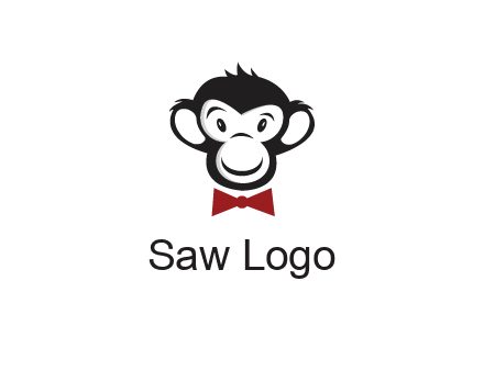 monkey wearing bow tie