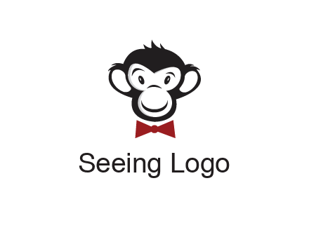 monkey wearing bow tie