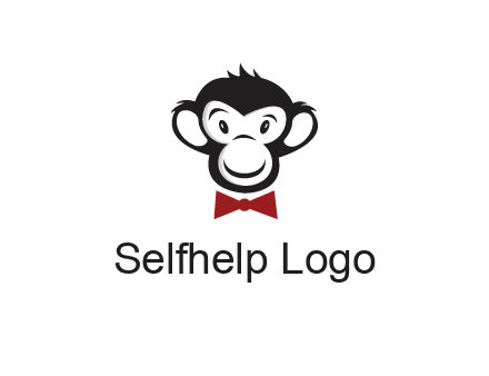 monkey wearing bow tie