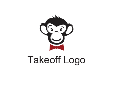 monkey wearing bow tie